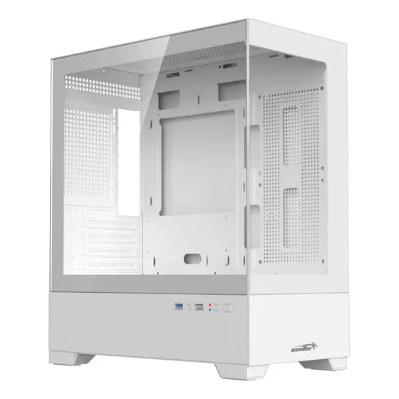 Gabinete Sentey H30 White, M-atx / Itx, Vidrio Templado Color Blanco
