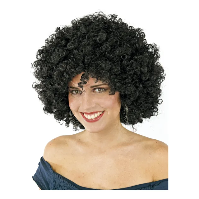 Pelucas Afro Negra De Cotillón, Noche De La Nostalgia !!!