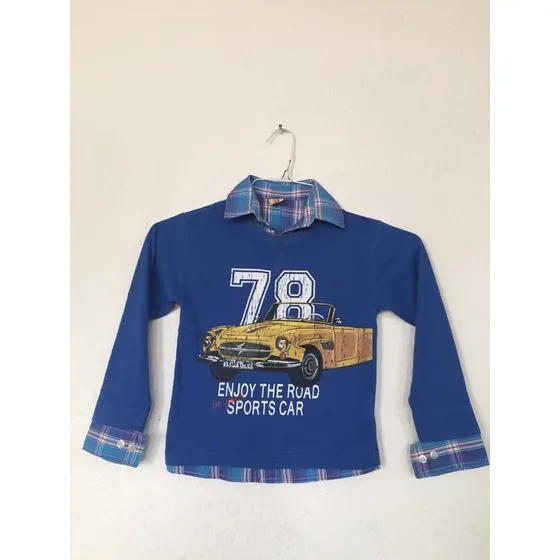 Camisa Chemise Manga Larga Niño Tallas 4