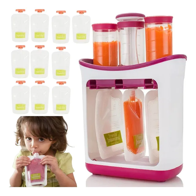 Dispensador Compota Bolsa Estación Papilla Bebe Extractor