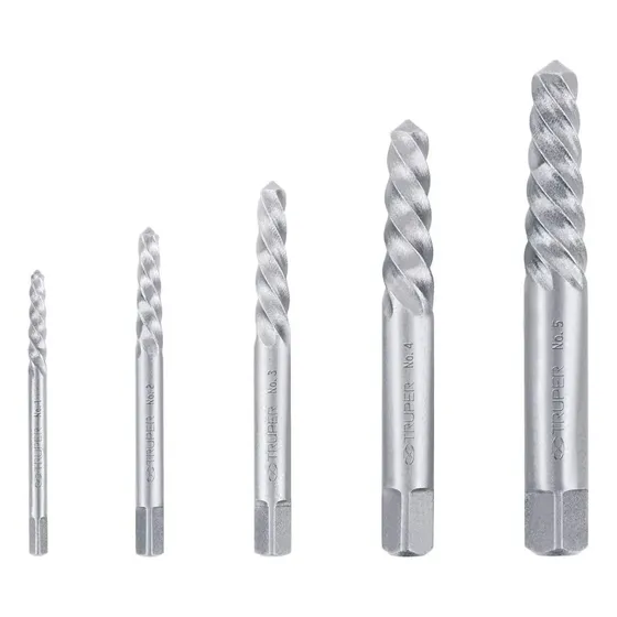 Extractor De Tornillos Juego 5 Piezas Truper
