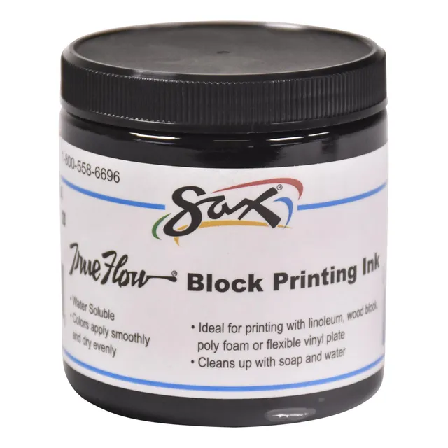 Tinta De Impresión Soluble En Agua Color Negro 8 Onzas