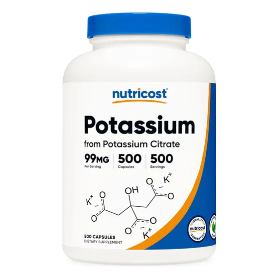 Nutricost Citrato De Potasio 500 Cápsulas