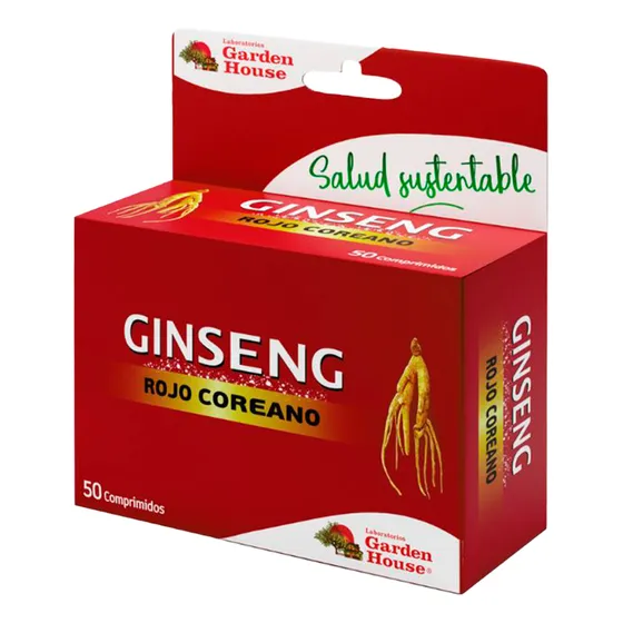 Garden House Ginseng Rojo Coreano 50comp Estimulante Natural