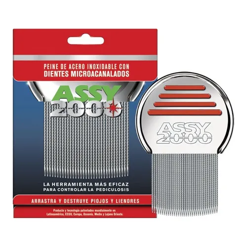 Assy Peine 2000 Para Piojos De Acero Dientes Microacanalados