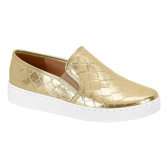 Slip On Vizzano Tênis Feminino Sem Cadarço Casual Metalizado