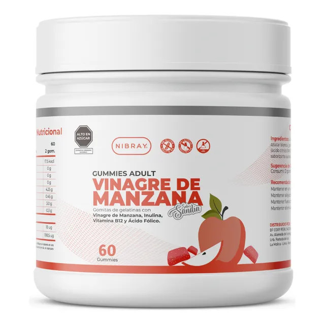 Vinagre De Manzana Con Inulina Vitamina B12 Nibray