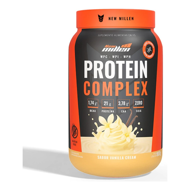 Protein Complex Pote 900g Sabor Vanilla Cream New Millen Vanilla Cream Protein Complex Pote 900g Sabor Vanilla Cream New Millen Vanilla Cream