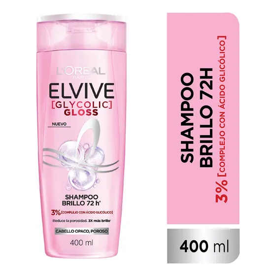 Shampoo Elvive Glycolic Gloss 400ml L'Oréal Paris