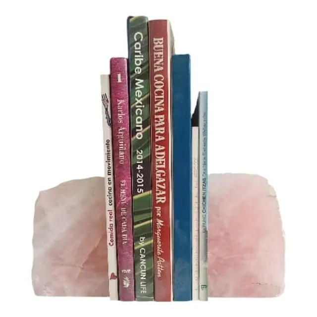 Piedra Cuarzo Rosado  - Sujeta Libro Regalo Obsequio