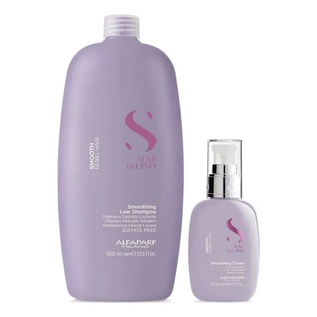 Shampoo Anti Frizz Sin Sal 1000ml + Crema Alfaparf Smooth