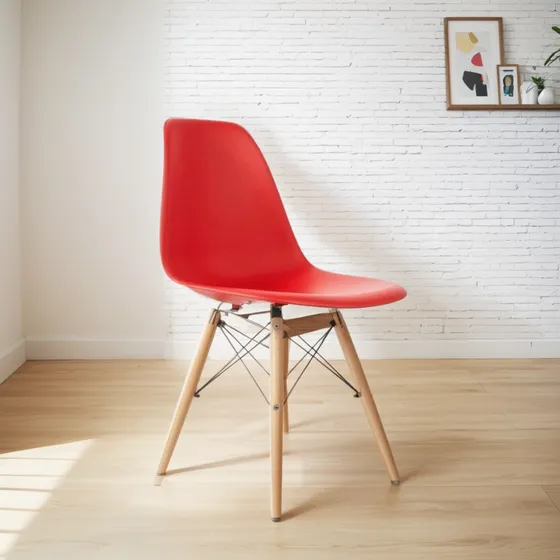 Cadeira Eames Eiffel Base De Madeira Diversas Cores 