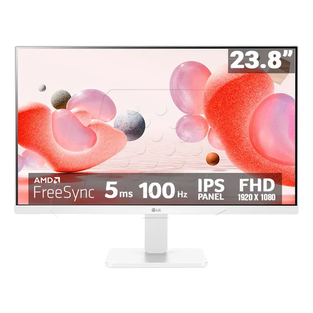 Monitor Led 23.8 White 1920x1080 Hdmi Vga 5ms/100hz Freesync Color Blanco