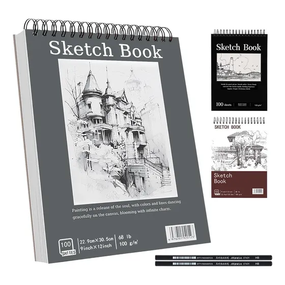 Cuaderno A4+ De Boceto Y Dibujo 200 Páginas Blank Sketchbook