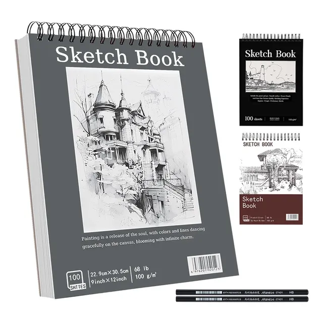 Cuaderno A4+ De Boceto Y Dibujo 200 Páginas Blank Sketchbook