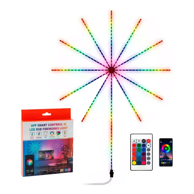 Tira Luces Led Control Remoto 5v Fuegos Artificiales 5102