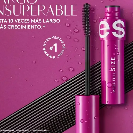 Ésika Mega Full Size Máscara De Pestañas A Prueba De Agua Negro