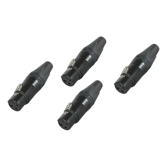 Neutrik® Nc3fxx® 4 Conectores Xlr Negro Hembra Nuevo Envio M