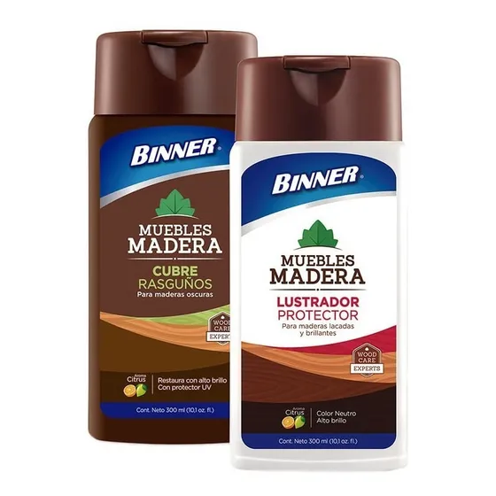 Lustramuebles Madera Binner 300ml+cubrerasguños 300ml