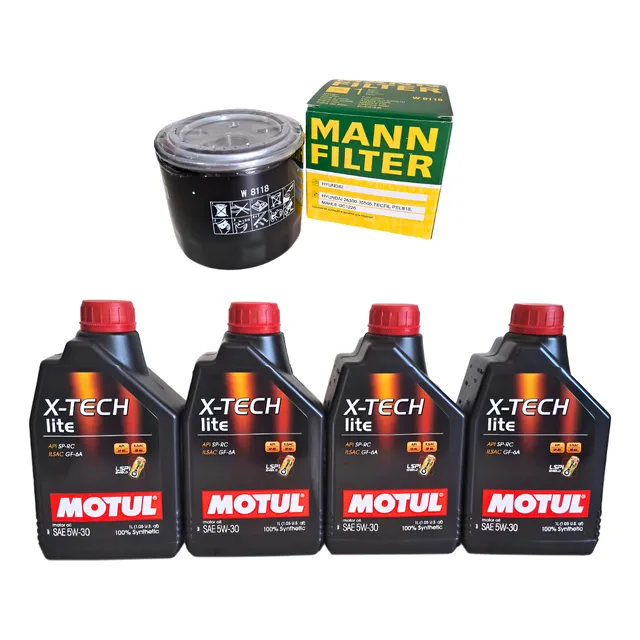 Kit Óleo Motul X-tech Lite 5w30 Creta  I30 Hb20 1.6 16v Flex