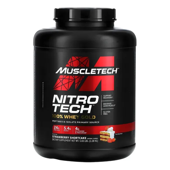 Suplemento en polvo MuscleTech Muscletech Nitrotech Whey Gold Proteína sabor strawberry x 2.28kg