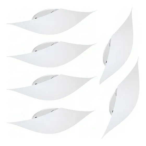 6 Plafon Solari Quadrado 28cm 60w Para 2 Lâmpadas Taschibra Cor Branco 127/220V