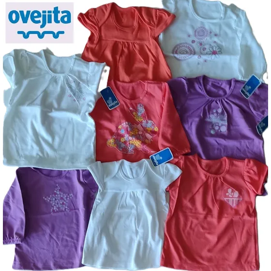 Almilla Manga Larga O Corta Bebe Ovejita Algodon Bebita
