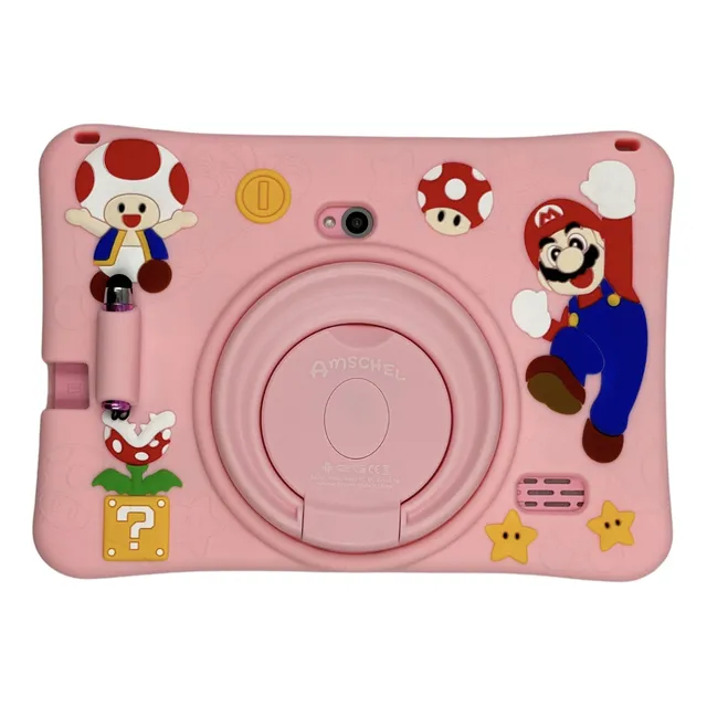 Tablet Kids De Mario Bros Android 13 Hd 64gb - 4gb Ram 7'' Rosa