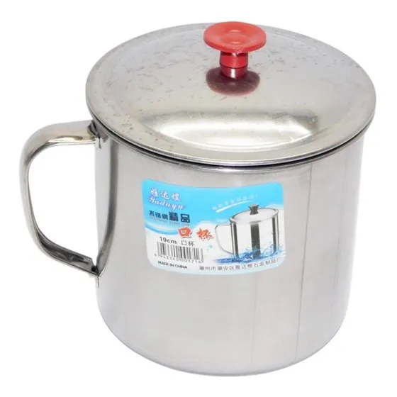 Pocillo Metálico Vaso Pequeño Olla Cocina Bebidas Desayuno