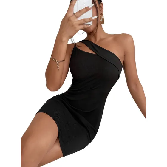 Vestido Para Damas Paris Negro Shein
