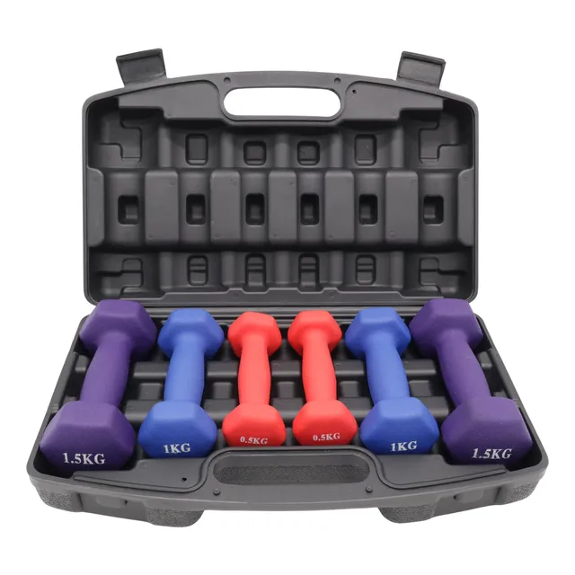 Set Mancuernas 6kg Con Maleta Pesas 