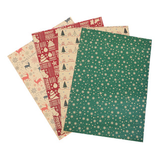 Papel Para Envolver Regalos Navideños, 20 Hojas Papel Para Envolver Regalos Navideños, 20 Hojas