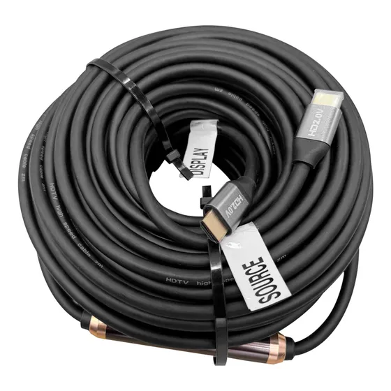 Cable Hdmi Macho Doble Hd 2k/4k V2.0 Con Chip 40 Mts