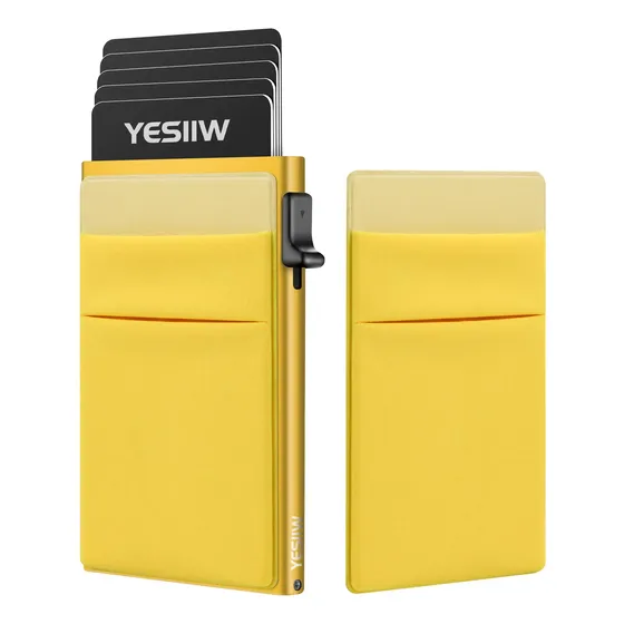 Yesiiw Rfid Bloqueo Wallet Para Hombres Y Mujeres 2lwlf