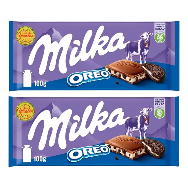 2 Chocolates Milka Con Leche Y Trozos De Oreo 100g