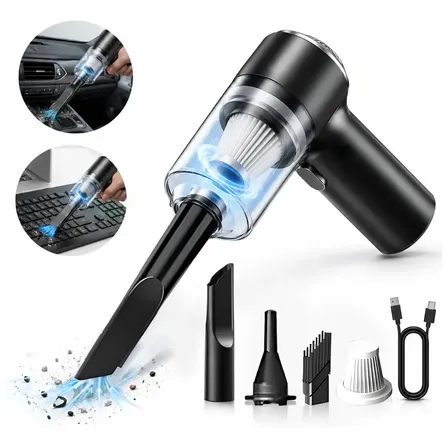 Aspirador De Pó 3 Em 1 Mini Portátil Usb Recarregável Preto