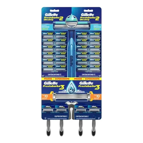 Prestobarba Gillette Ultragrip 2 X 24u + 4 X3 Hojas Gratis.