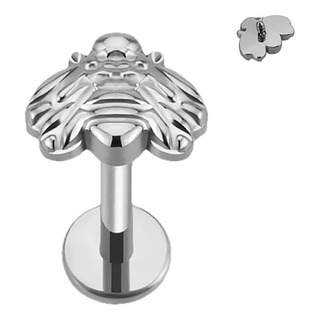 Arete Labret Piercing De Titanio Con Top Abeja 16g Arete Labret Piercing De Titanio Con Top Abeja 16g
