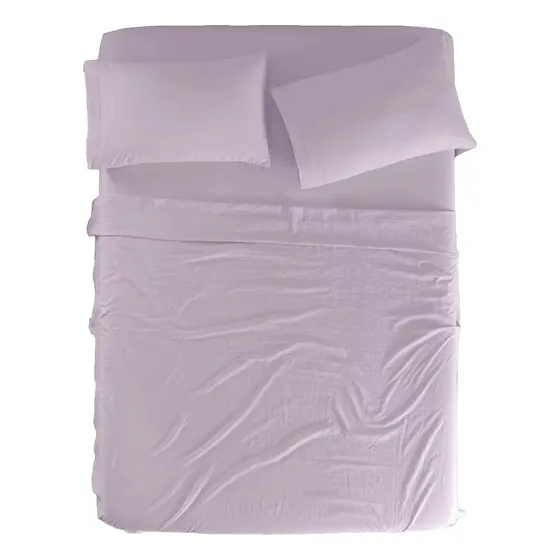 Sabanas Viasoft Washed tamaño super suave king Lavanda Vianney