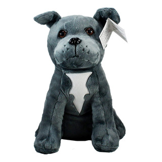 Refugio Mascotas 10 Grey Pitbull Plush Toy: Magnum - Real-l Refugio Mascotas 10 Grey Pitbull Plush Toy: Magnum - Real-l