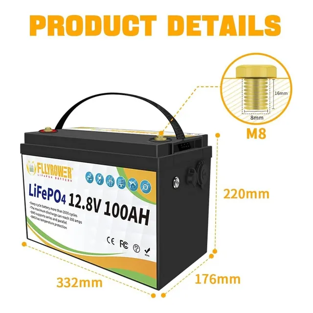 Bateria De Litio 12.8v 100ah