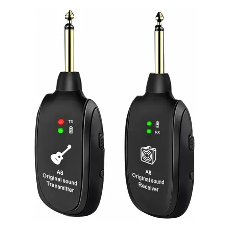 Transmissor Receptor P10 Para Guitarra Baixo Violão Sem Fio
