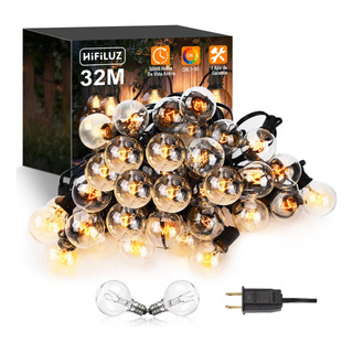 32m Guirnalda De Luces Exterior Navidad Vintage Impermeable 32m Guirnalda De Luces Exterior Navidad Vintage Impermeable