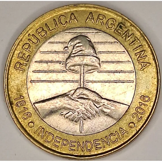 Argentina 2 Pesos 2016 Comemorativa - 200 Anos Independência