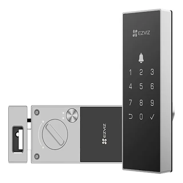 Candado Superpuesto Dl03 Digital Wi-Fi Bluetooth Ezviz Color Negro