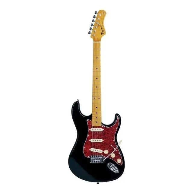 Guitarra eléctrica Tagima TW Series TG-530 stratocaster de tilo black brillante con diapasón de arce