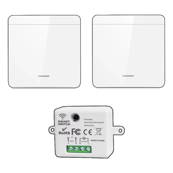Interruptor Inalambrico De Pared Escalera 2 Controles 220v