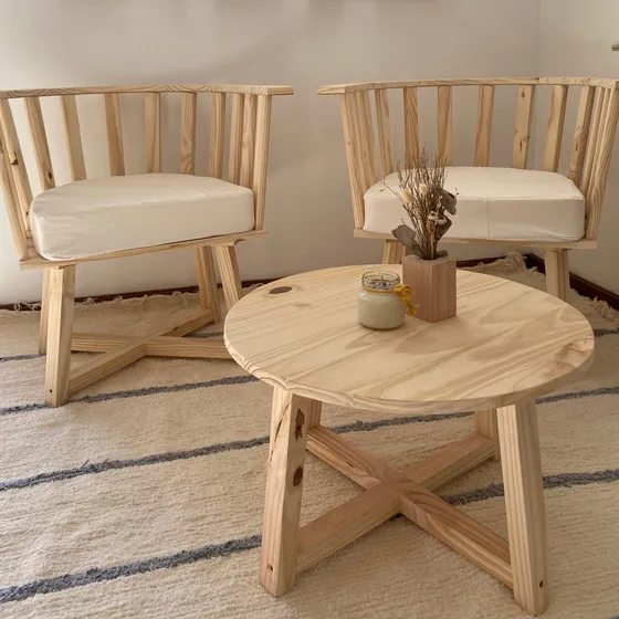 Sillón Gervasoni X2 + Almohadones + Mesa