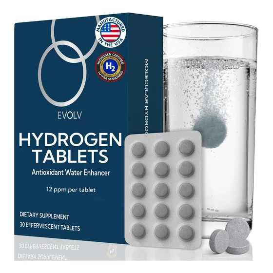 Tabletas De Agua Con Hidrógeno Evolv Hydrogen 12 Ppm 30 Tabl