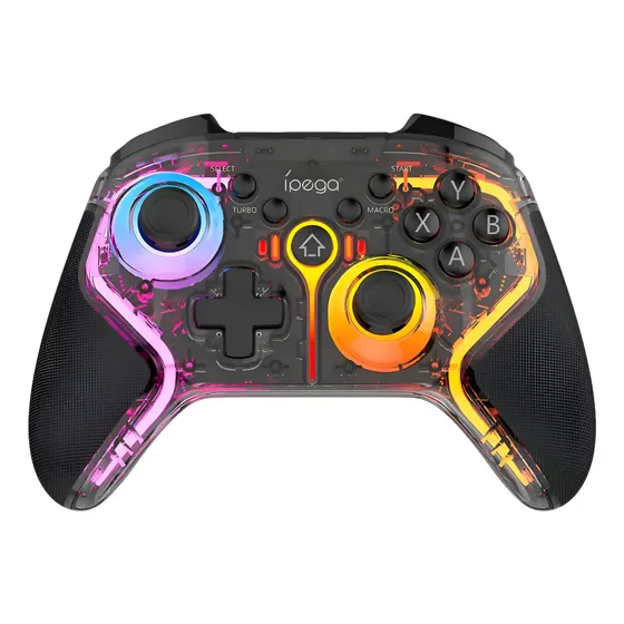 Controle Gamer Bluetooth Ipega PG-9666T RGB Turbo 4 em 1 para Android/Switch/PS4